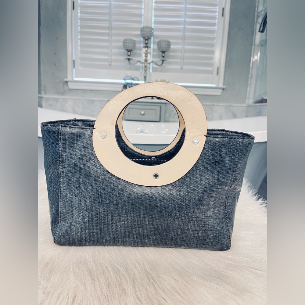 Kate Spade Vintage Waxed lined leather, small bucket clutch bag